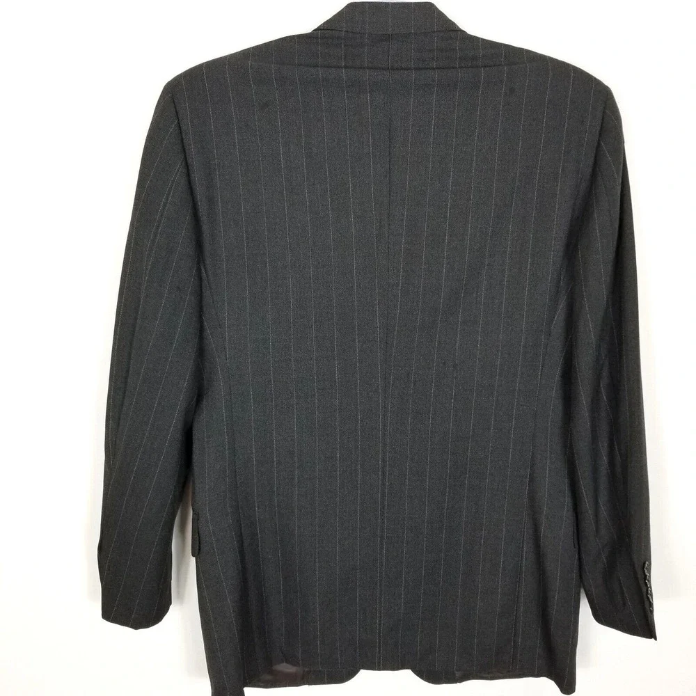 Ermenegildo Zegna Men's Striped  Wool Blazer Sz 52 R Sport‎ Jacket Gray